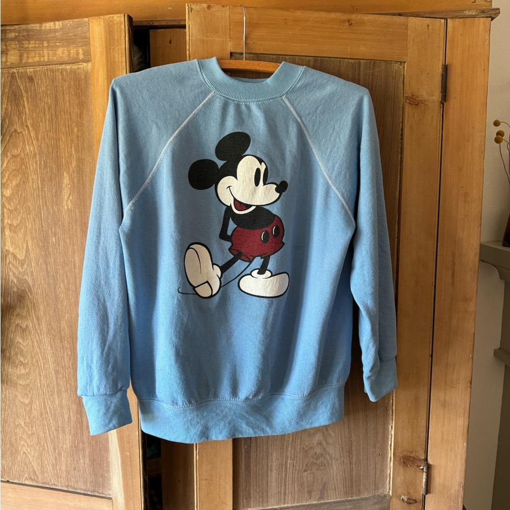 Vintage 70s Blue Mickey Mouse Sweatshirt